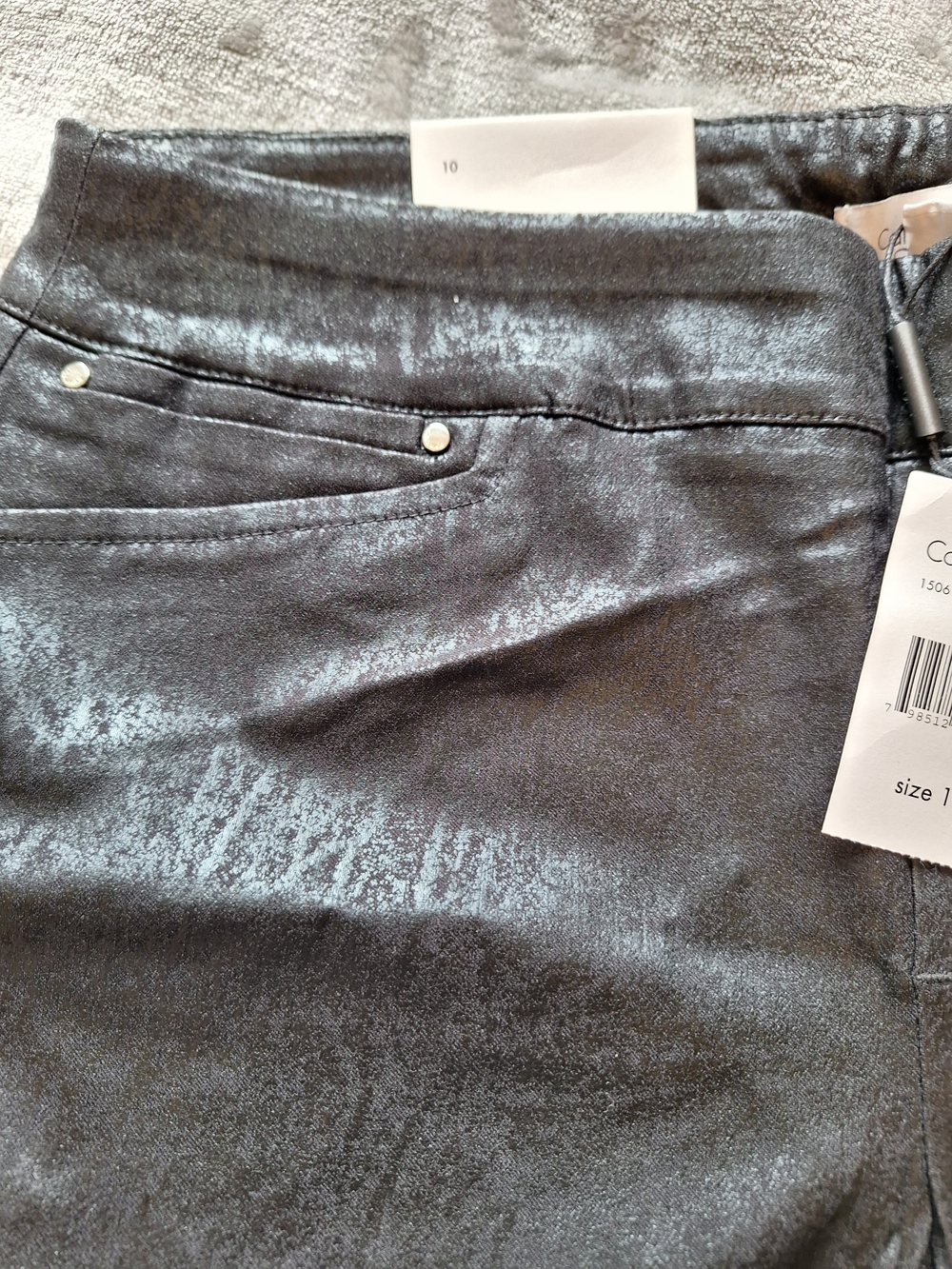 Calvin Klein Metallic Black Jeggings